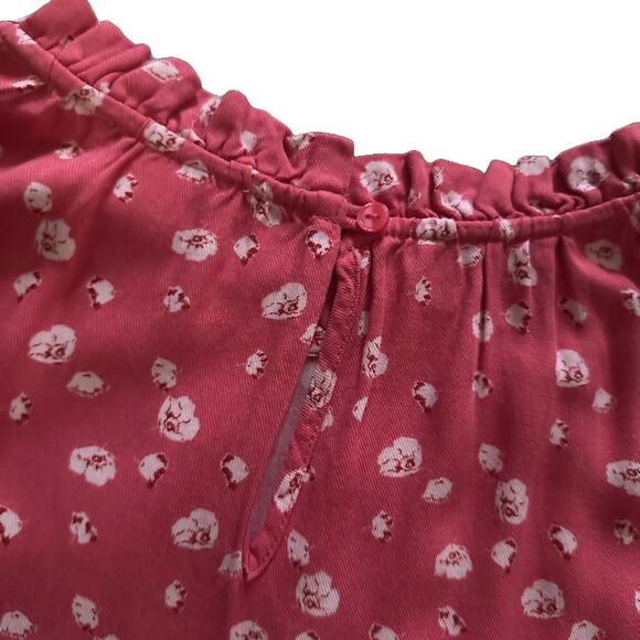 Amazon Essentials Women's Fluid Twill Short Puff Sleeve Smock Detail Shirt - Picture 5 of 5